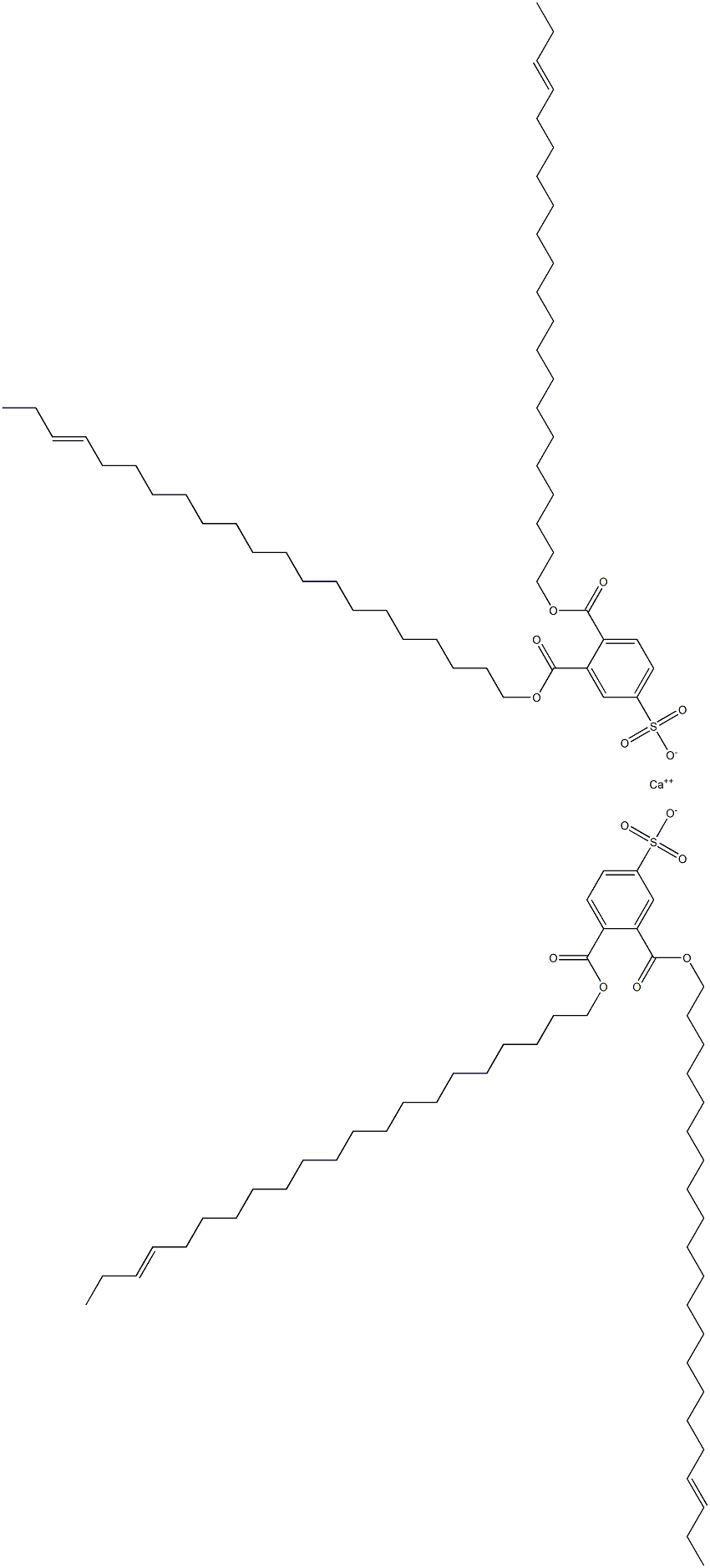 Bis[3,4-di(18-henicosenyloxycarbonyl)benzenesulfonic acid]calcium salt Struktur