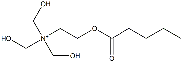 N,N,N-Tris(hydroxymethyl)-2-(pentanoyloxy)ethanaminium Struktur