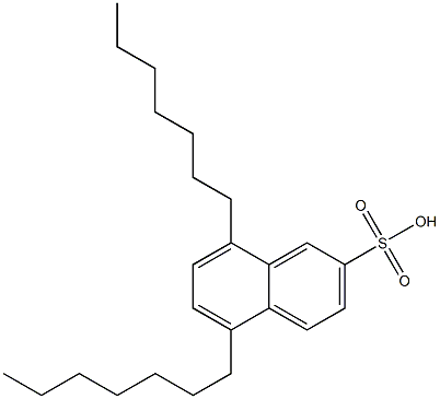 5,8-Diheptyl-2-naphthalenesulfonic acid Struktur