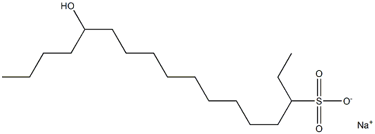 13-Hydroxyheptadecane-3-sulfonic acid sodium salt Struktur