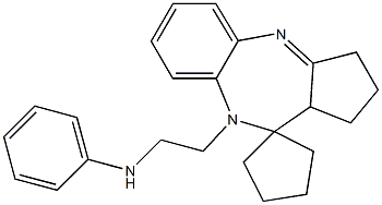 9-(2-Anilinoethyl)-1,2,3,9,10,10a-hexahydrospiro[benzo[b]cyclopenta[e][1,4]diazepine-10,1'-cyclopentane] Struktur