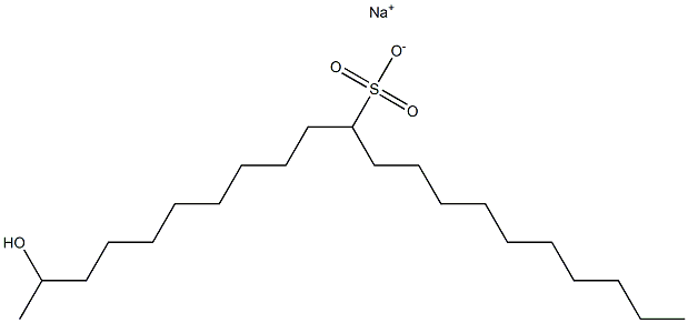 2-Hydroxyhenicosane-11-sulfonic acid sodium salt Struktur