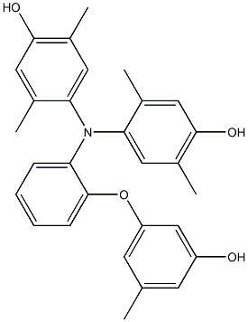 N,N-Bis(4-hydroxy-2,5-dimethylphenyl)-2-(3-hydroxy-5-methylphenoxy)benzenamine Struktur