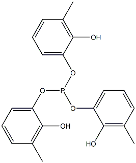 Phosphorous acid tri(2-hydroxy-3-methylphenyl) ester Struktur