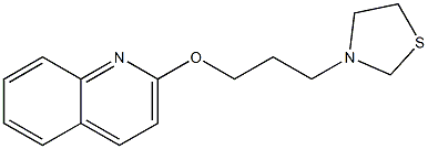 2-[3-(3-Thiazolidinyl)propoxy]quinoline Struktur