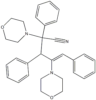 2,3,5-Triphenyl-2,4-dimorpholino-4-pentenonitrile Struktur