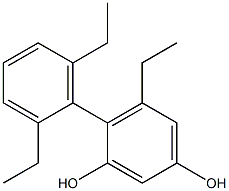 5-Ethyl-4-(2,6-diethylphenyl)benzene-1,3-diol Struktur