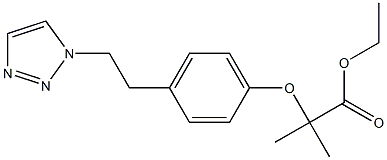 [4-[2-(1H-1,2,3-Triazol-1-yl)ethyl]phenoxy]dimethylacetic acid ethyl ester Struktur