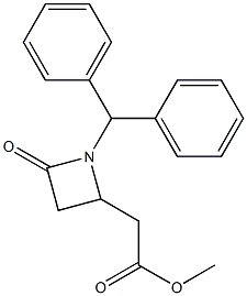 [1-(Diphenylmethyl)-4-oxoazetidin-2-yl]acetic acid methyl ester Struktur