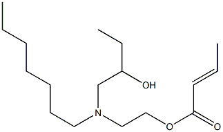 Crotonic acid 2-[N-heptyl-N-(2-hydroxybutyl)amino]ethyl ester Struktur