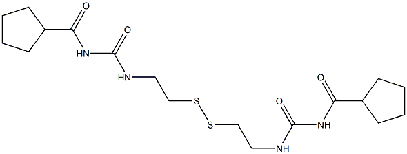 1,1'-[Dithiobis(2,1-ethanediyl)]bis(3-(cyclopentylcarbonyl)urea) Struktur