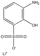 3-Amino-2-hydroxybenzenesulfonic acid lithium salt Struktur