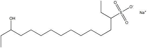 14-Hydroxyhexadecane-3-sulfonic acid sodium salt Struktur