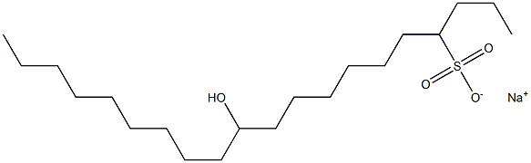 11-Hydroxyicosane-4-sulfonic acid sodium salt Struktur