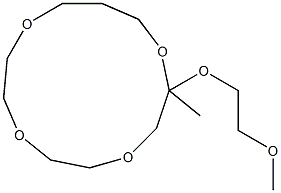 2-Methyl-2-(2-methoxyethoxy)-1,4,7,10-tetraoxacyclotridecane Struktur