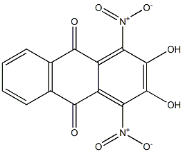 2,3-Dihydroxy-1,4-dinitroanthraquinone Struktur