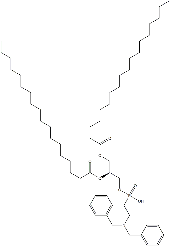 [S,(-)]-1,2,3-Propanetriol 1,2-distearate 3-[[2-(dibenzylamino)ethyl] phosphonate] Struktur