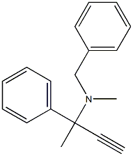 N-Methyl-N-(3-phenyl-1-butyn-3-yl)benzylamine Struktur