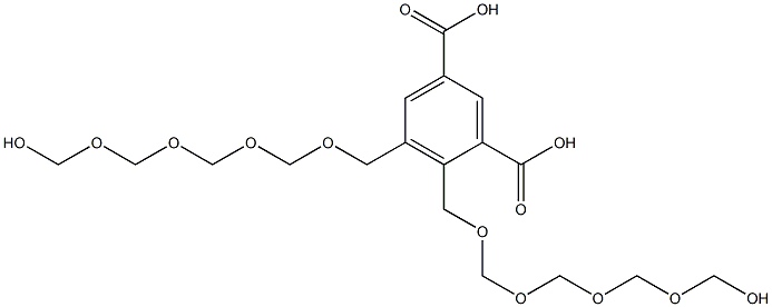 4,5-Bis(9-hydroxy-2,4,6,8-tetraoxanonan-1-yl)isophthalic acid Struktur