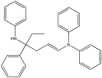 (E)-N,1-Diphenyl-1-ethyl-4-(diphenylamino)-3-buten-1-amine Struktur