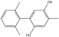 5-Methyl-2-(2,6-dimethylphenyl)benzene-1,4-diol Struktur