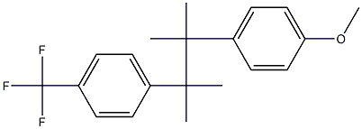 2,3-Dimethyl-2-(4-trifluoromethylphenyl)-3-(4-methoxyphenyl)butane Struktur