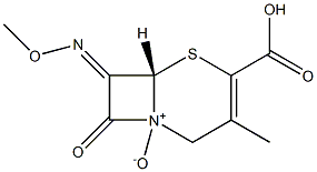 7-[(E)-Methoxyimino]-3-methyl-4-carboxycepham-3-ene 1-oxide Struktur