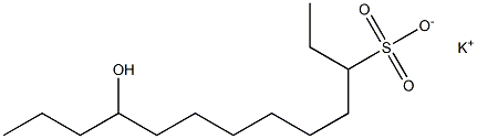 10-Hydroxytridecane-3-sulfonic acid potassium salt Struktur