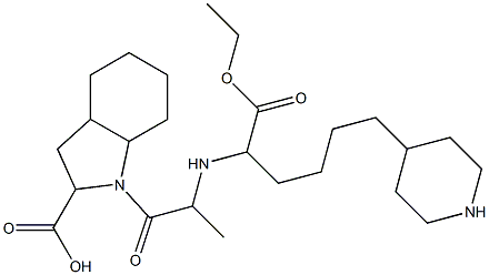 1-[2-[5-(Piperidin-4-yl)-1-(ethoxycarbonyl)pentylamino]propionyl]-octahydro-1H-indole-2-carboxylic acid Struktur