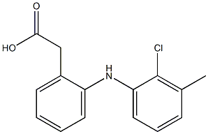 2-(2-Chloro-3-methylphenylamino)benzeneacetic acid Struktur