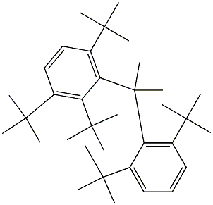 2-(2,3,6-Tri-tert-butylphenyl)-2-(2,6-di-tert-butylphenyl)propane Struktur