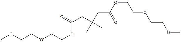 3,3-Dimethylglutaric acid bis[2-(2-methoxyethoxy)ethyl] ester Struktur