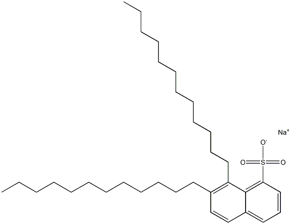 7,8-Didodecyl-1-naphthalenesulfonic acid sodium salt Struktur