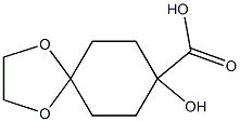 1-Hydroxy-4,4-(ethylenedioxy)cyclohexanecarboxylic acid Struktur