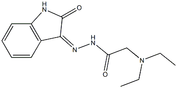 N,N-Diethylglycine 2-[(Z)-1,2-dihydro-2-oxo-3H-indol-3-ylidene] hydrazide Struktur