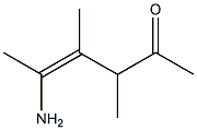 3,4-Dimethyl-2-[amino]-2-hexen-5-one Struktur