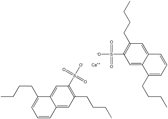 Bis(3,8-dibutyl-2-naphthalenesulfonic acid)calcium salt Struktur