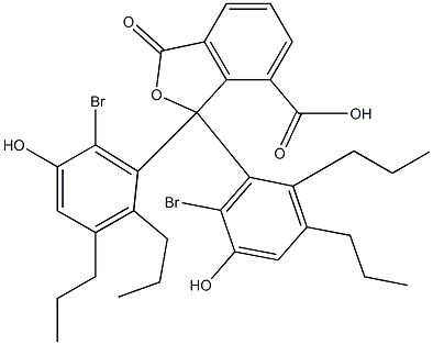 1,1-Bis(6-bromo-5-hydroxy-2,3-dipropylphenyl)-1,3-dihydro-3-oxoisobenzofuran-7-carboxylic acid Struktur