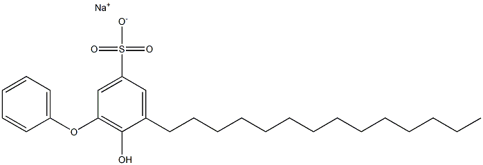 6-Hydroxy-5-tetradecyl[oxybisbenzene]-3-sulfonic acid sodium salt Struktur