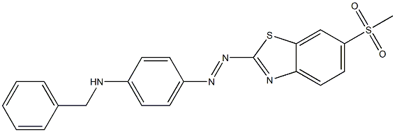 4-(6-Methylsulfonylbenzothiazol-2-ylazo)-N-benzylaniline Struktur