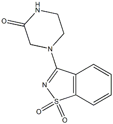 3-(3-Oxo-1-piperazinyl)-1,2-benzisothiazole 1,1-dioxide Struktur