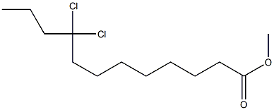 9,9-Dichlorododecanoic acid methyl ester Structure