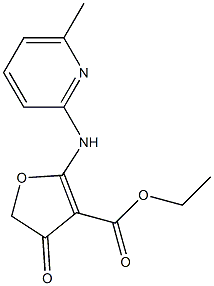 4,5-Dihydro-2-[(6-methylpyridin-2-yl)amino]-4-oxofuran-3-carboxylic acid ethyl ester Struktur