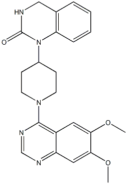 1-[1-(6,7-Dimethoxy-4-quinazolinyl)-4-piperidinyl]-3,4-dihydroquinazolin-2(1H)-one Struktur