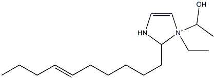 2-(6-Decenyl)-1-ethyl-1-(1-hydroxyethyl)-4-imidazoline-1-ium Struktur