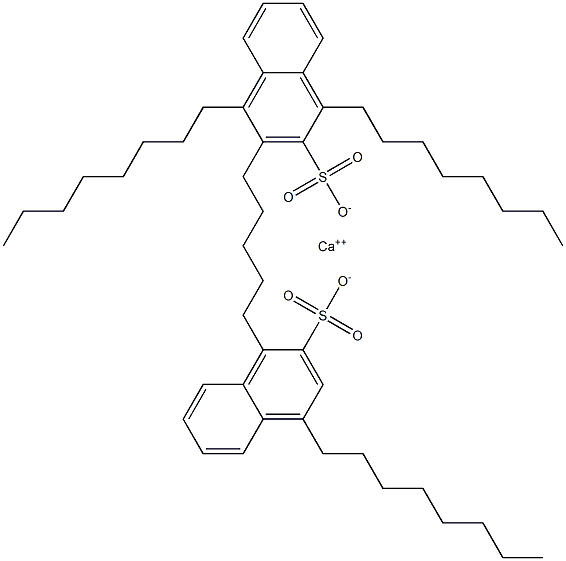 Bis(1,4-dioctyl-2-naphthalenesulfonic acid)calcium salt Struktur