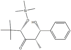 [1S,2S,4S,(-)]-1-Hydroxy-2,5,5-trimethyl-4-trimethylsiloxy-1-phenyl-3-hexanone Struktur