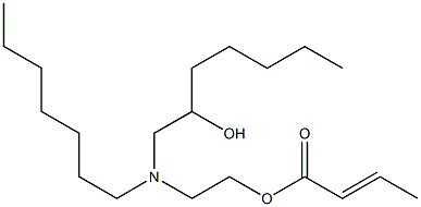 Crotonic acid 2-[N-heptyl-N-(2-hydroxyheptyl)amino]ethyl ester Struktur