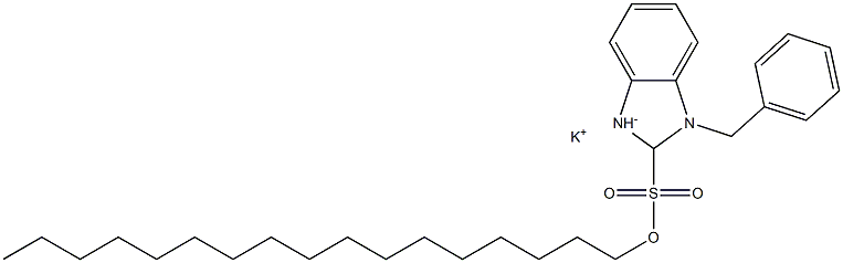 1-Benzyl-2,3-dihydro-2-heptadecyl-1H-benzimidazole-2-sulfonic acid potassium salt Struktur