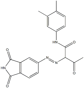 N-(3,4-Dimethylphenyl)-2-(1,3-dioxoisoindolin-5-ylazo)-2-acetylacetamide Struktur